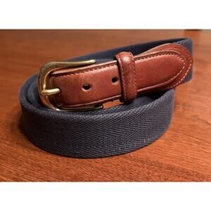 VTG COACH leather & web fabric Belt | 42” UNISEX 3880 - Navy blue